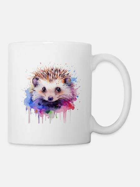 Igel, niedlicher Igel - Tasse - Weiß