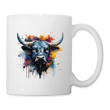 Fighting cow, Swiss Valais herens cow - Mug - white - Right