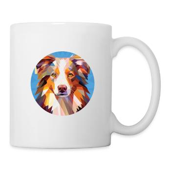 Berger australien chien race coloré aquarelle - Mug blanc - blanc - Droite