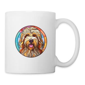 Bergamasco Schäferhund Hunderasse buntes Aquarell - Tasse - Weiß - Rechts