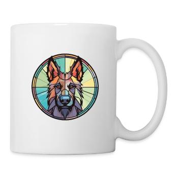 Chien de berger belge chien race aquarelle Illustration - Mug blanc - blanc - Droite