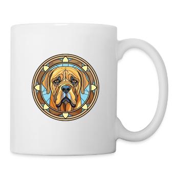 Boerboel Dog Breed Watercolor Glass Illustration - Mug - white - Right