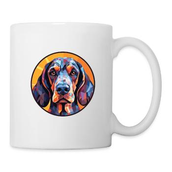 Bluetick Coonhound Dog Breed Colorful Watercolor - Mug - white - Right