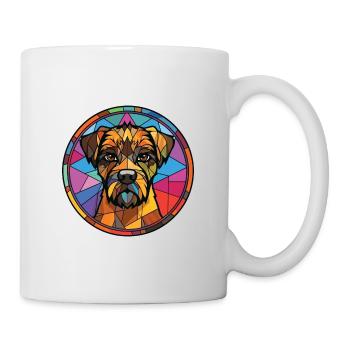 Border Terrier chien race aquarelle Illustration - Mug blanc - blanc - Droite