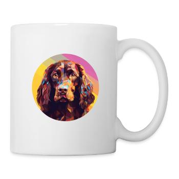 Boykin Spaniel Hunderasse Aquarell Illustration - Tasse - Weiß - Rechts