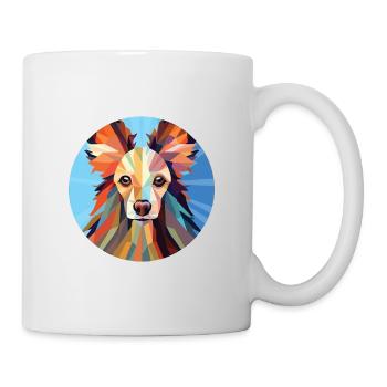 Chinese Crested Dog Breed Watercolor Illustration - Mug - white - Right