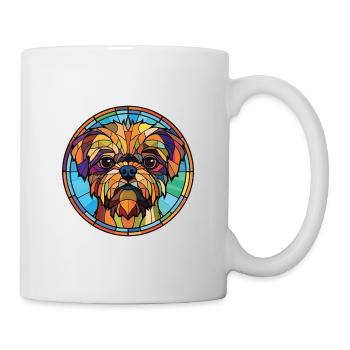Illustration aquarelle de race de chien griffon de Bruxelles - Mug blanc - blanc - Droite