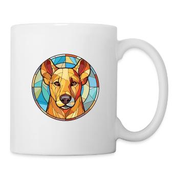 Finnish Hound Dog Breed Watercolor Illustration - Mug - white - Right