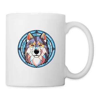 Alaskan Malamute Hunderasse Aquarell Illustration - Tasse - Weiß - Rechts
