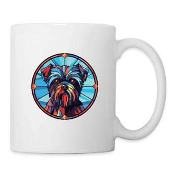 Affenpinscher Dog Breed Watercolor Illustration - Mug - white - Right