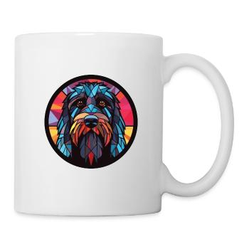 Terrier russe noir chien race verre aquarelle - Mug blanc - blanc - Droite