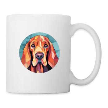 Bloodhound chien race aquarelle verre Illustration - Mug blanc - blanc - Droite