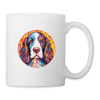 Gascons Saintongeois race de chien aquarelle colorée - Mug blanc - blanc - Droite