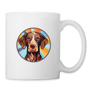 German Shepherd Dog Breed Watercolor Illustration - Mug - white - Right