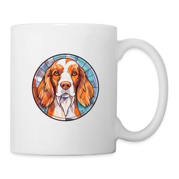 Irlandais rouge et blanc Setter chien race aquarelle - Mug blanc - blanc - Droite