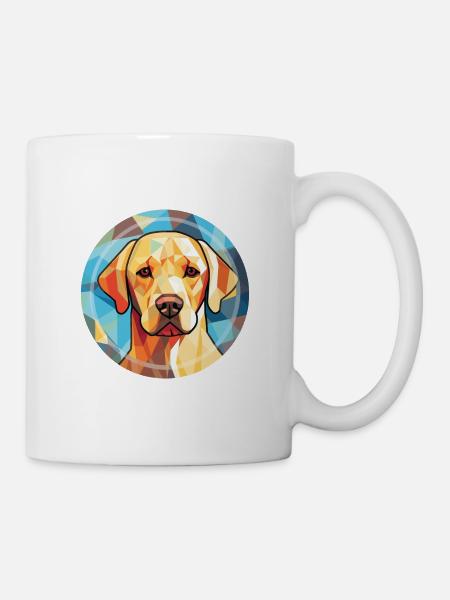 Labrador Retriever Hund Rasse buntes Aquarell - Tasse - Weiß