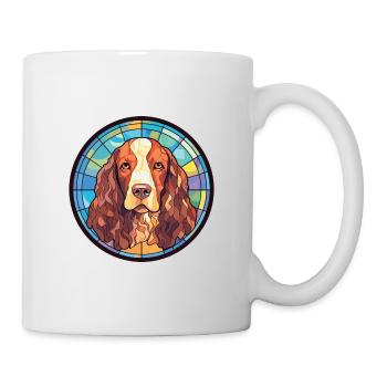 American Water Spaniel Dog Breed Watercolor Glass - Mug - white - Right