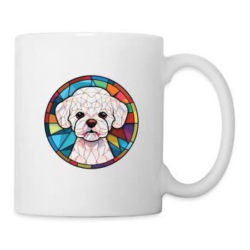 Bichons frisé race de chien Illustration à l’aquarelle - Mug blanc - blanc - Droite