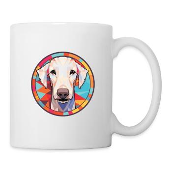 Bedlington Terrier chien race aquarelle colorée - Mug blanc - blanc - Droite