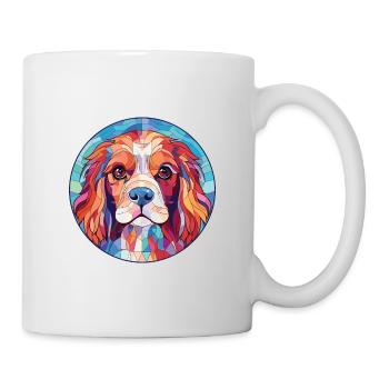Cavalier King Charles Spaniel chien race aquarelle - Mug blanc - blanc - Droite