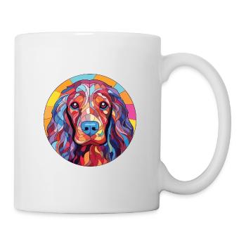 Friesische Wasserhundrasse Aquarell-Illustration - Tasse - Weiß - Rechts