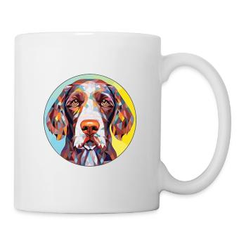 Deutsch Kurzhaar Vorstehhund Rasse Aquarell - Tasse - Weiß - Rechts