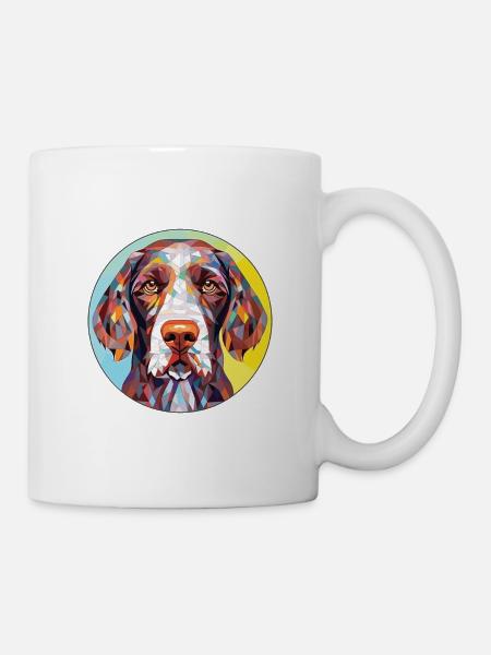 German Short Haired Pointer Dog Breed Watercolor - Mug - white