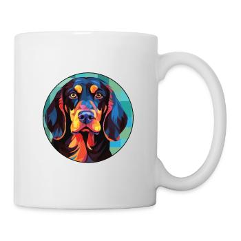 Deutsch Drahthaar Vorstehhund Rasse Aquarell - Tasse - Weiß - Rechts