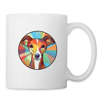 Italienische Windhund-Hunderasse buntes Aquarell - Tasse - Weiß - Rechts