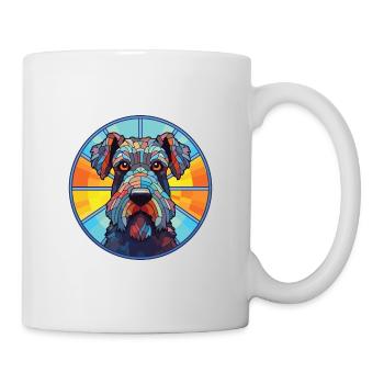 Kerry Blue Terrier Hunderasse buntes Aquarell - Tasse - Weiß - Rechts
