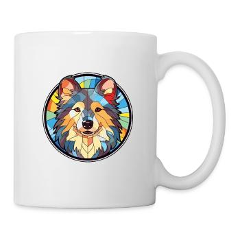 Illustration à l’aquarelle de race de chien chien chien allemand - Mug blanc - blanc - Droite