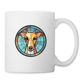 Harrier chien race coloré aquarelle illustration - Mug blanc - blanc - Droite