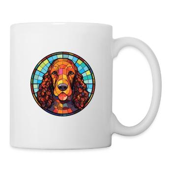Irish Water Spaniel Dog Breed Colorful Watercolor - Mug - white - Right