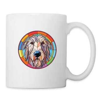 Irish Wolfhound chien race aquarelle Illustration - Mug blanc - blanc - Droite