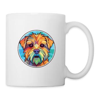 Norfolk Terrier Dog Breed Watercolor Illustration - Mug - white - Right