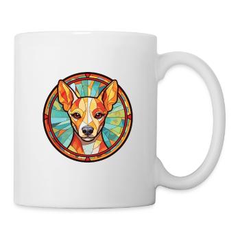Portugiesische Podengo Pequeno Hunderasse Aquarell - Tasse - Weiß - Rechts