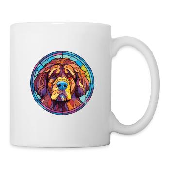 Tibetischer Mastiff Hunderasse Aquarell Illustration - Tasse - Weiß - Rechts
