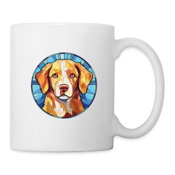 Nouvelle-Écosse canard Tolling Retriever chien aquarelle - Mug blanc - blanc - Droite