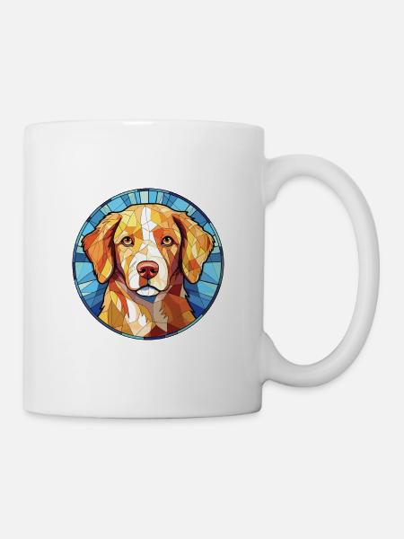 Nouvelle-Écosse canard Tolling Retriever chien aquarelle - Mug blanc - blanc