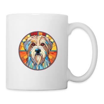 Berger des Pyrénées chien race aquarelle colorée - Mug blanc - blanc - Droite
