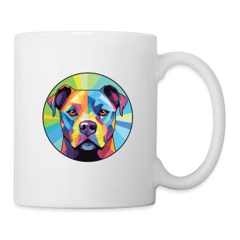 Staffordshire Bullterrier Hunderasse Aquarell - Tasse - Weiß - Rechts