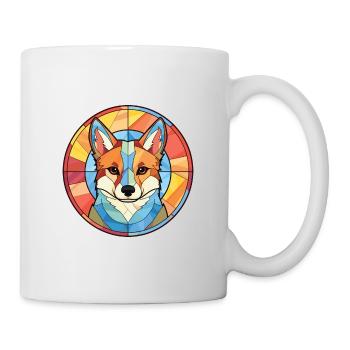 Illustration à l’aquarelle de race de chien suédois Vallhund - Mug blanc - blanc - Droite