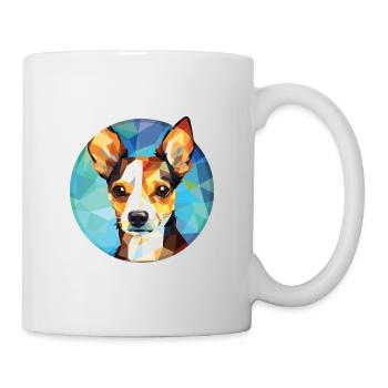 Jouet Fox Terrier chien race aquarelle Illustration - Mug blanc - blanc - Droite