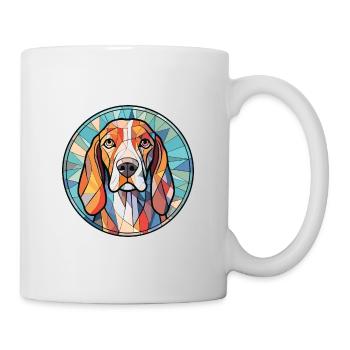 Treeing Walker Coonhound race chien aquarelle - Mug blanc - blanc - Droite