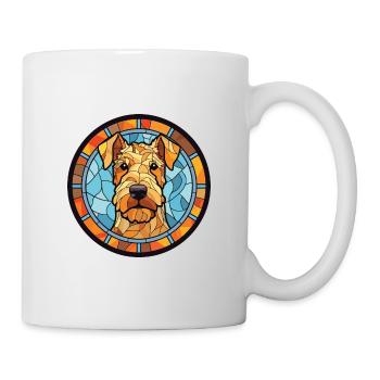 Lakeland Terrier chien race aquarelle Illustration - Mug blanc - blanc - Droite