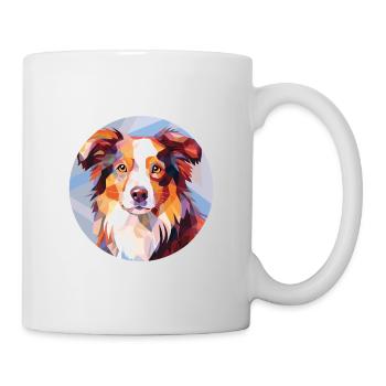 Miniature American Shepherd Dog Breed Watercolor - Mug - white - Right
