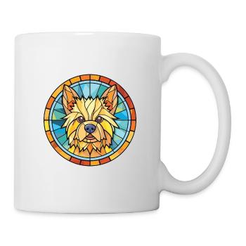 Norwich Terrier Hunderasse Aquarell Illustration - Tasse - Weiß - Rechts