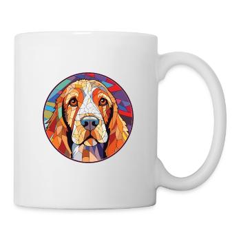 Petits Bassets Griffons Vendéen Chien Aquarelle - Mug blanc - blanc - Droite
