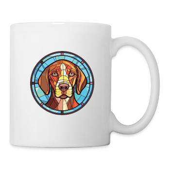 Pointer Dog Breed Colorful Watercolor Illustration - Mug - white - Right