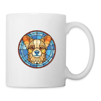 Illustration à l’aquarelle de race de chien jouet russe - Mug blanc - blanc - Droite